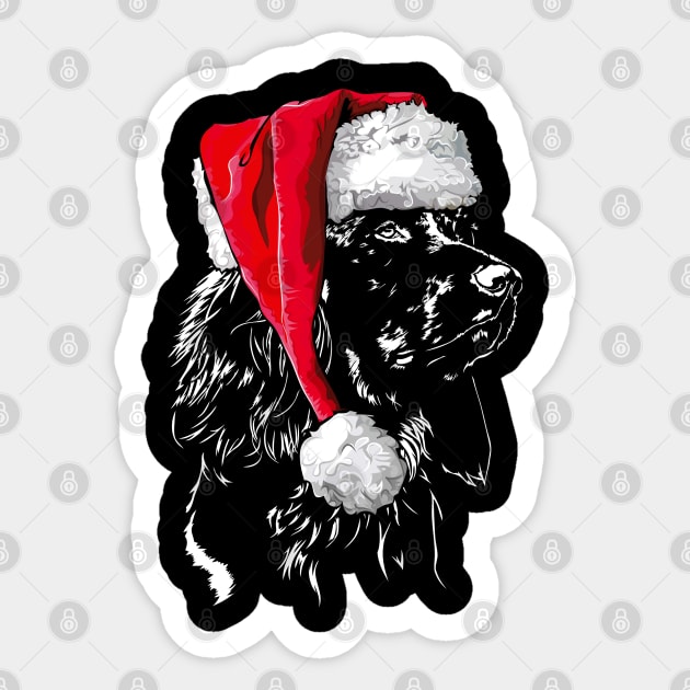 Funny German Longhaired Pointer Santa Christmas dog mom Sticker by wilsigns